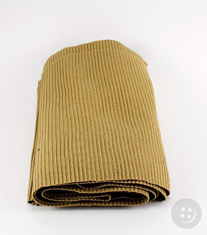 Polyesterový náplet - světlá khaki - rozměr 16 cm x 80 cm