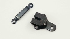 Hosenhake - dunkles Nickel - Größe 2,5 cm x 1,7 cm