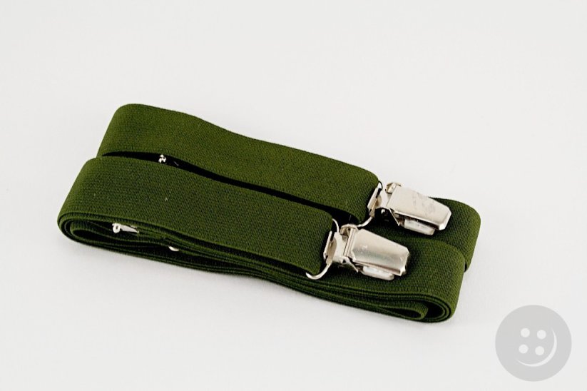 Men's suspenders - green - width 2,5 cm