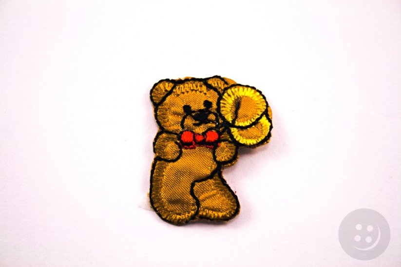 Nažehlovací záplata - Medvěd - rozměr 2,5 cm x 3,2 cm