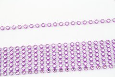 Rhinestone trim - purple - width 0,4 cm
