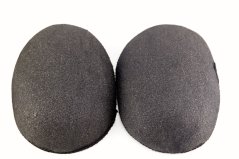 Obalené ramenní vycpávky - černá - rozměr 1,5 cm x 12 cm x 15 cm