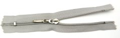Light grey no. 5 spiral zipper with tab, length 16 cm Light grey no. 5 spiral zipper with tab, length 16 cm