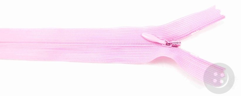 Nedělitelný skrytý zip (3mm) různé barvy - délka 18 cm - 60 cm