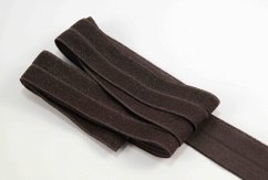 Fold over elastic trim - brown - 1,9 cm