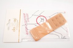 Vkládací podprsenkový prodlužovač obvodu - tělová - délka 11,5 cm - rozteč háčků 2 cm