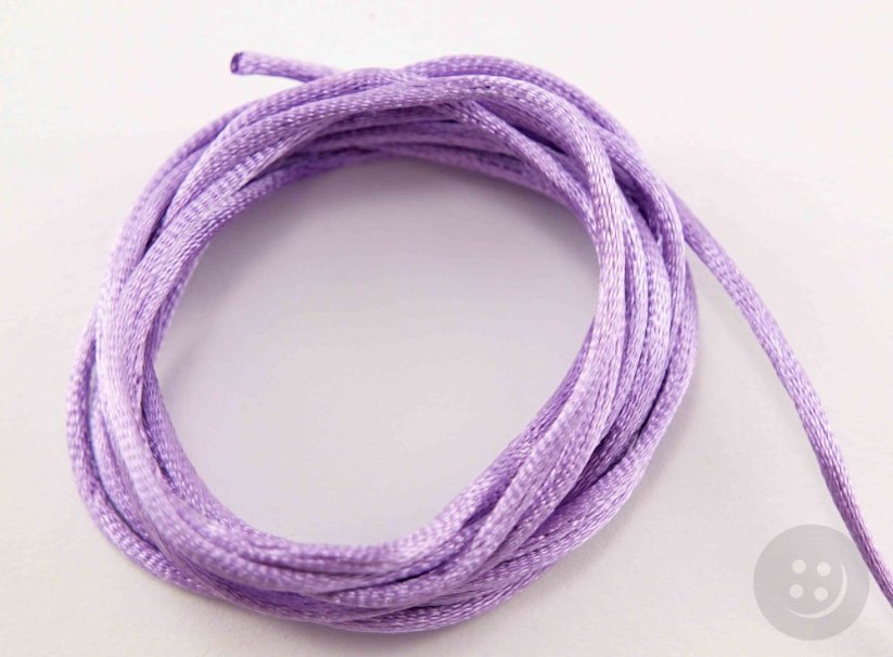 Satin cord - purple - diameter 0.2 cm