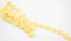 Air lace flower - yellow - width 1.3 cm