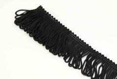 Jemné dvojité strapce - čierne - šírka 3,5 cm