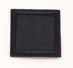 Aufbügelbare Applikation - Quadrat - schwarz - Größe 4 x 4 cm