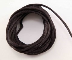 Satin cord - dark brown - diameter 0.2 cm