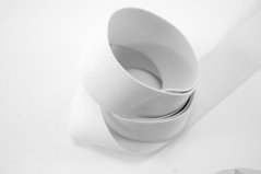 Flat elastics - soft - white - width 3.5 cm