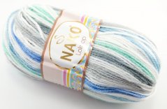 Yarn Lolipop - white blue menthol gray 81957