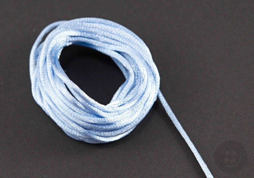 Satinkordel - Hellhimmelblau - Durchmesser 0,2 cm