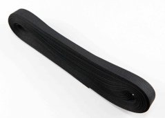Luxury satin grosgrain ribbon - black - width 1 cm