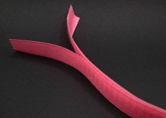 Našívací suchý zips - stredne ružová - šírka 2 cm