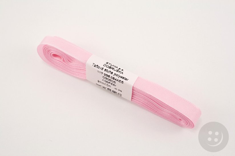 Pale pink taffeta ribbon No. 605