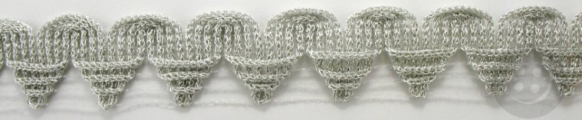 Mettalic gimp braid trim - silver - width 2,4 cm