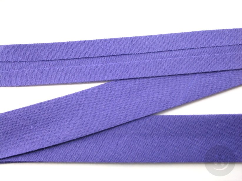 Baumwoll-Schrägband - Breite 2 cm - Fischgrät-Baumwollbänderfarben: Blau 529953