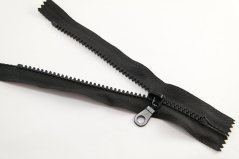Nedělitelny kostěný zip č. 8 motorkářský hrubý - černý - délka 18 cm