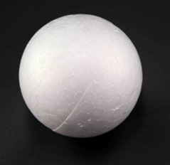 Polystyrenová kulička k dozdobení - průměr 6,5 cm