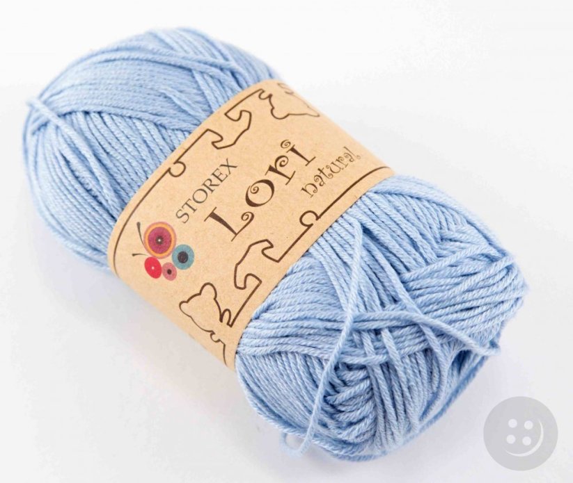 Yarn Lori natural - light blue - 85