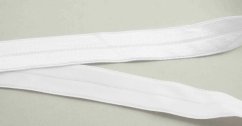 Fold over elastic trim - white - 2 cm