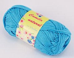 Priadza Camila natural - tyrkysovo modrá - číslo farby 124
