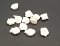 Sew-on satin flower - cream - diameter 1 cm