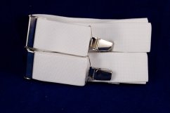 Herren Hosenträger - weiss - Breite 2,5 cm
