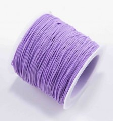Farebná šnúrka na navliekanie - fialová - priemer 0,1 cm