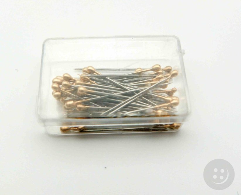 Nerezové špendlíky so zlatou hlavičkou v tvare kvapky
