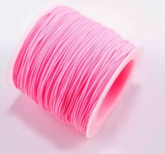 Farebná šnúrka na navliekanie - svetlo ružová - priemer 0,1 cm