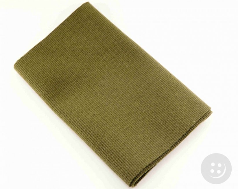 Bavlněný náplet - tmavě khaki zelená - rozměr 16 cm x 80 cm