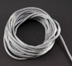 Saténová šňůra - středně šedá - průměr 0,2 cm