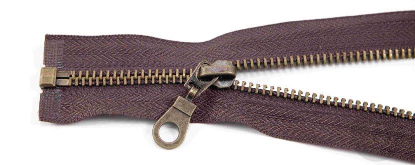 Dělitelný kovový starokovový zip č.5 více barev - délka (30 - 100 cm)