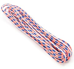 Šnúrky do topánok guľaté - melírované - bielo modro oranžové - dĺžka 130 cm