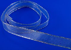 Mesh ribbon - silver - width 1.5 cm