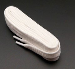 Schuhsenkel flach - Baumwolle - stark - weiß - Länge 100 cm