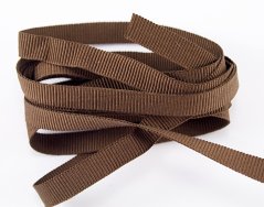 Baumwollband - dunkelbraun - Breite 0,8 cm