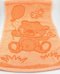 Kinder-Handtuch orange – Bär