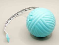 Krejčovský metr svinovací 150 cm - klubíčko - tyrkysová