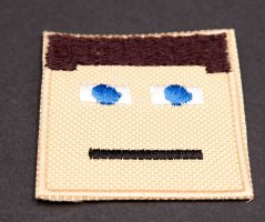 Nažehľovacia záplata - Minecraft Player Steve - rozmer 4,5 cm x 4,5 cm