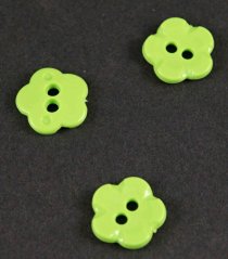 Flower - shaped button - light green - diameter 1.5 cm