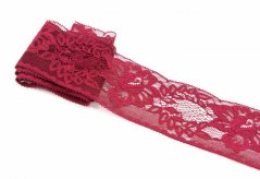 Polyester Lace - burgundy - width 6,8 cm