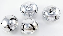 Jingle bell - silver - diameter  3 cm