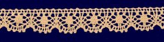 Bavlnená paličkovaná čipka - smotanová - šírka 2,7 cm