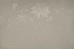 Teflon water-repellent circular cream tablecloth with a floral motif