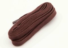 Schuhsenkel flach - Baumwolle - stark - braun - Länge 140 cm