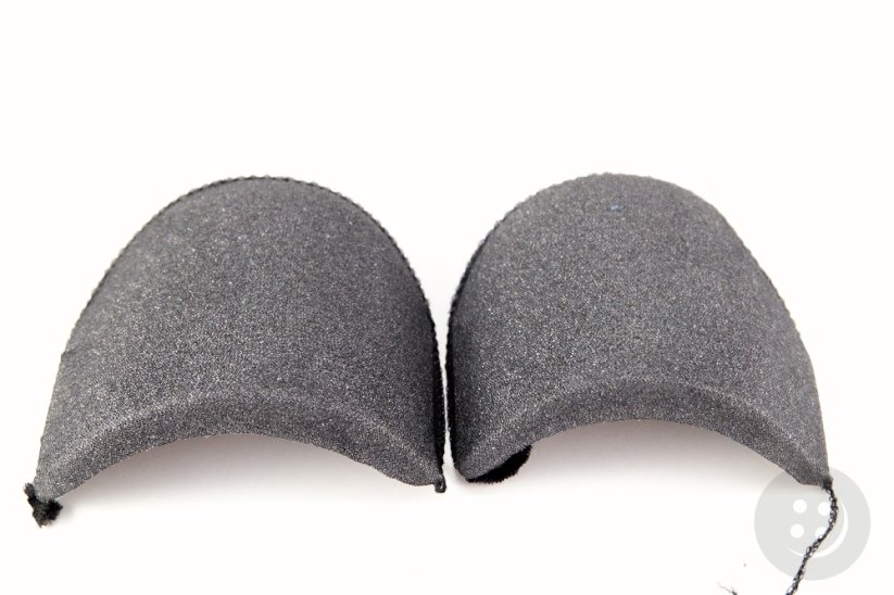 Wrapped shoulder pads - black - diameters 9.5 cm x 9 cm